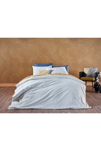 Doqu Home Stripe Vita Nevresim Takımı Krem - Tek Kişilik