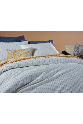 Doqu Home Stripe Vita Nevresim Takımı Krem - Tek Kişilik