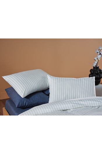 Doqu Home Stripe Vita Nevresim Takımı Krem - Tek Kişilik