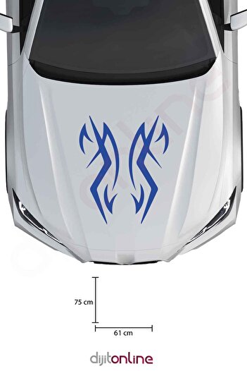 Dijitonline Tribal Kaput Şerit - Autocolant Auto - Autocolant Auto 75x61 Cm