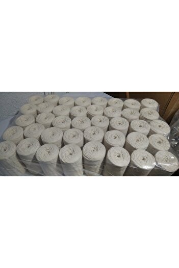 HÜKÜMRAN 10 Kg Makrome Ipi Taranabilir 3 Mm Tek Büküm Ekru