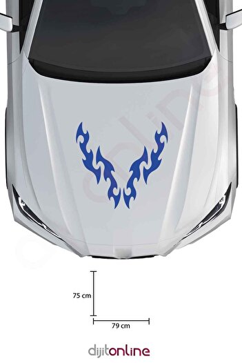 Dijitonline Tribal Kaput Şerit - Autocolant Auto - Autocolant Auto 75x79 Cm