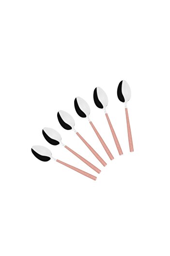 Tantitoni Set of 6 Dublin Matte Glitter Pink Teaspoon