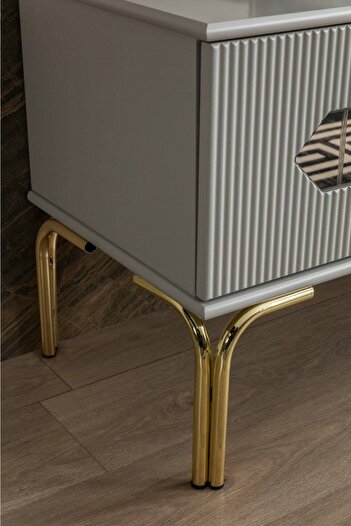 ALBATROS 15 cm Boomerang Model Gold Metal Furniture - Tv Unit Legs (4 Pcs)