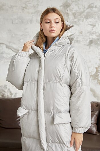InStyle Polstrovaná bunda Puffer - bílá