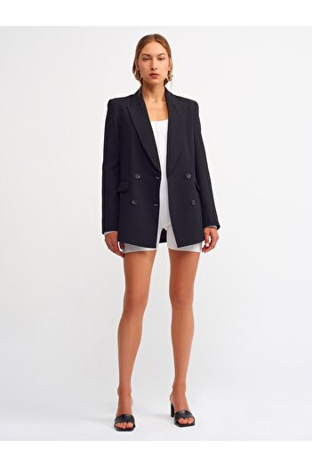 Dilvin 6921 Blazer Jacket-Black