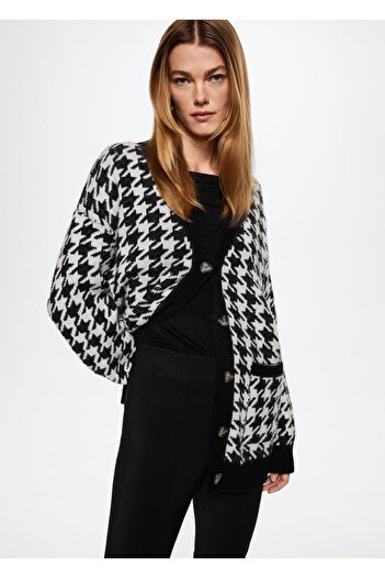 MANGO Woman Crowbar Patterned Cardigan