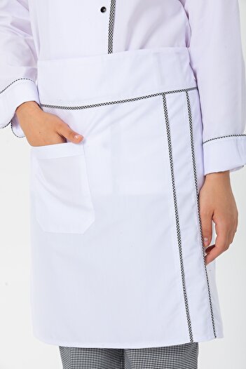 TIPTEKS White - Gingham Cook Waist Apron