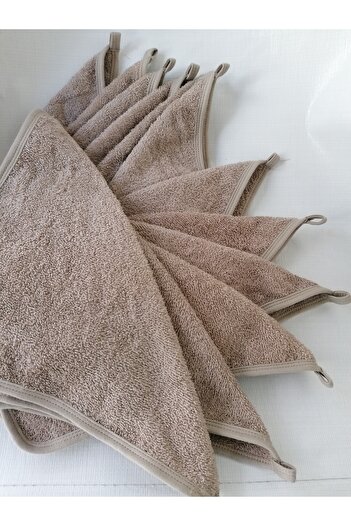 MEŞELİ TEKSTİL 12 Pieces Multi-Purpose Hand Towels Travel Towels School Towels Ablution Towels 30x30 Cm