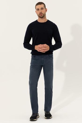 Pierre Cardin Πουλόβερ Navy Blue Slim Fit Basictriko