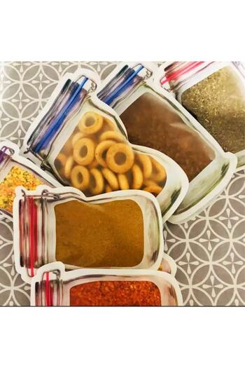 morponi Jar Appearance Lockable Storage Container Transparent / 150ml - 500ml - 620ml 9 Pieces 3 Sizes