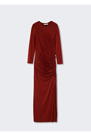 MANGO Woman Dantelli Saten Elbise
