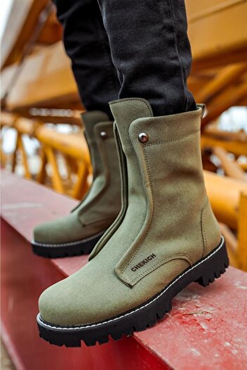 BPM Chekich Ch027 Suede St Ανδρικές Μπότες Χακί