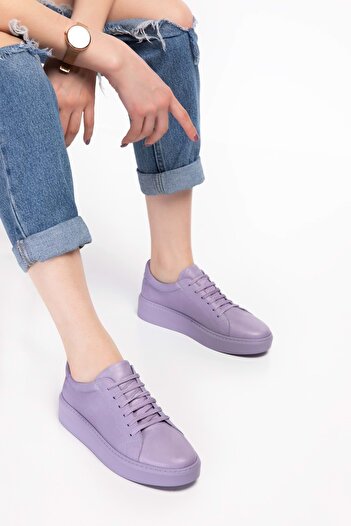 Gondol Genuine Leather Anatomical Sole Sports Shoes Ell.6839 - Purple - 41