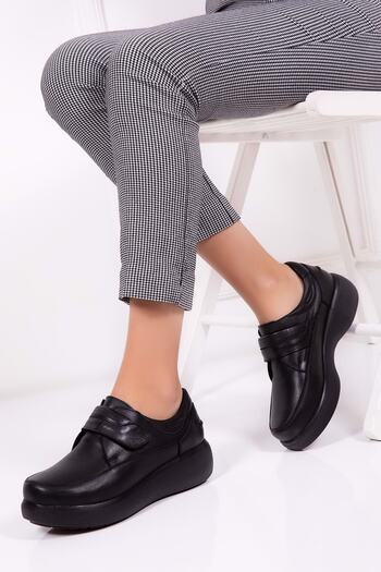 Gondol Pantofi casual de iarnă din piele neagră de damă