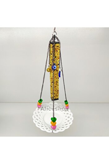 Alice Canary Love Paradise Feeder Swing Resting Place with Honey Cracker Gift for Small Breed Birds