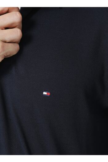Tommy Hilfiger Tričko Erkek Polo Yaka Regular Fit Düz Mavi