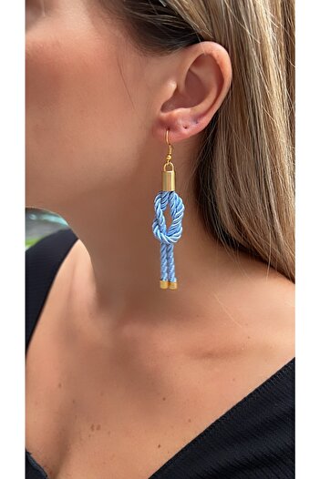 Kutcha Accessories Blue Gold Light Earrings, Daily Earrings