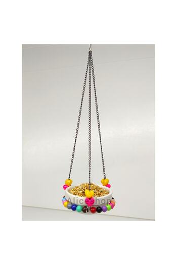 Alice Decorative Ceramic Feeder for Small Breed Birds