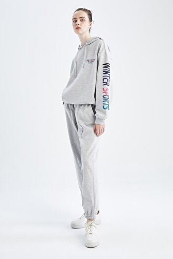 DeFacto Fit Jogger melegítőnadrág puha fuzzy belsővel