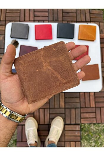 DERKON Ola Vintage Leather Tiguan Tan Wallet