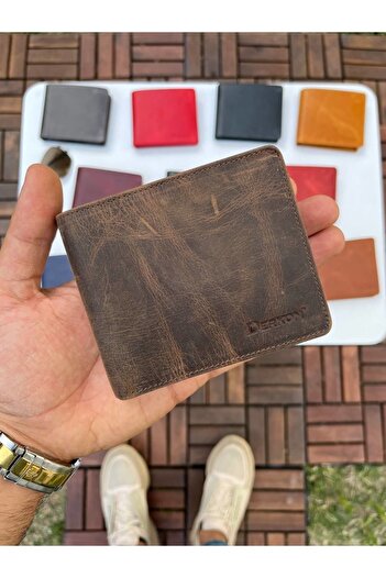 DERKON Ola Vintage Leather Tiguan Brown Wallet