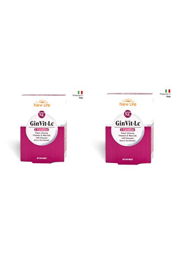 New Life Ginvit-Lc L- Carnitine 30 Film Tablet 2 Boxes