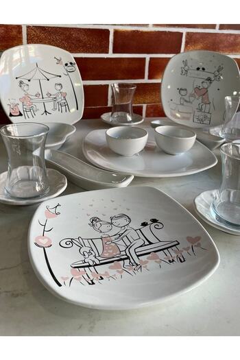 Keramika 19 Piece Sweet Dream Breakfast Set