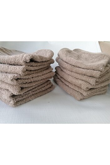 MEŞELİ TEKSTİL 12 Pieces Multi-Purpose Hand Towels Travel Towels School Towels Ablution Towels 30x30 Cm