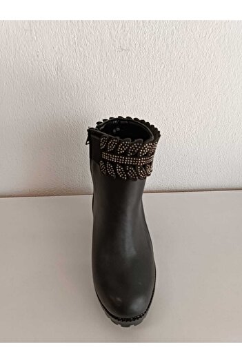 güven kundura Kadın Abiye Siyah Topuklu Bot