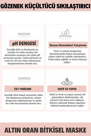 Dermal Shop Gözenek Azaltan X Aha Ph5.5 Gözenek Küçültücü Maske 25 Gr * 5 Adet