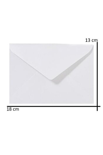 İstisna 100 Pieces White Invitation Card - Luxury Greeting Card Letter Seal Wallet, Bag Envelope, Large Capacity
