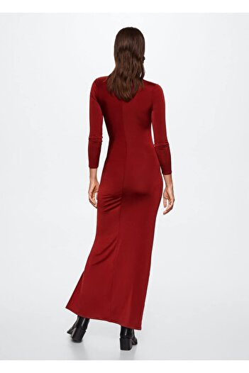MANGO Woman Dantelli Saten Elbise