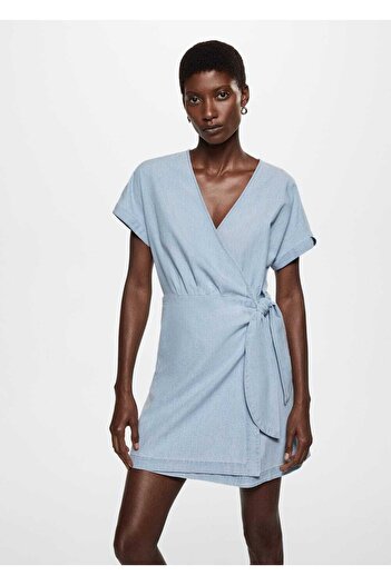 MANGO Woman Bow Wrap Dress