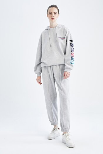 DeFacto Fit Jogger melegítőnadrág puha fuzzy belsővel