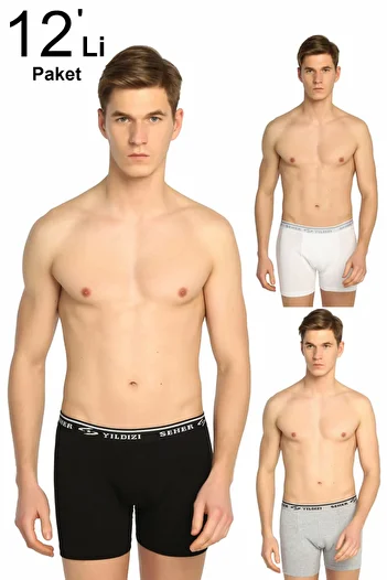 Seher Ανδρικό Μικτό Χρώμα 12 Πακέτο lycra Boxers ELF568S0060CCM12