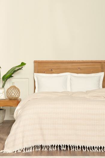 Karaca Home Destina Bej Çift Kişilik Çok Amaçlı Örtü