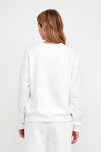 ESPİNA Kadın Baskılı Bisiklet Yaka Sweatshirt