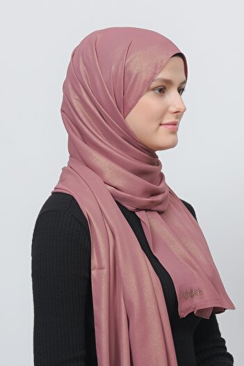 Altobeh Glittered Evening Dress Chiffon Shawl-Dark Rose