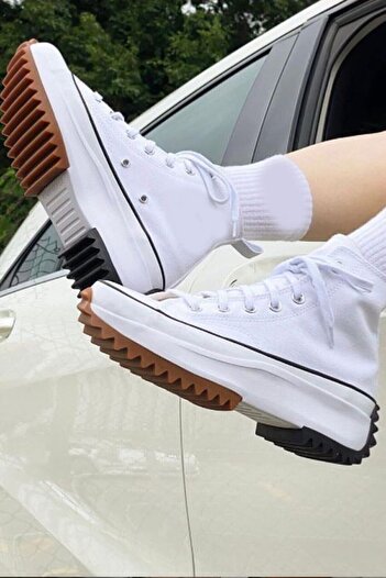 Adasu Beyaz - Wanderson Run Star Unisex Canvas Sneaker Ayakkabı