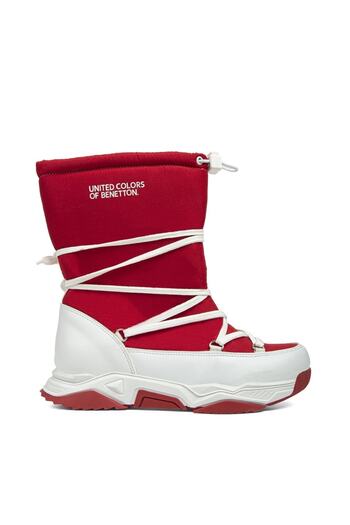 Benetton BN-30392 Women's Boots Red-White