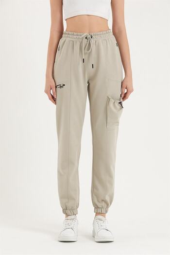 ESPİNA Gathered Cargo Pocket Sweatpants Comfortable Fit