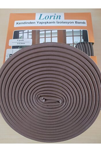 Lorin Rubber Insulation Door Window Tape P Type 10x2 M Brown