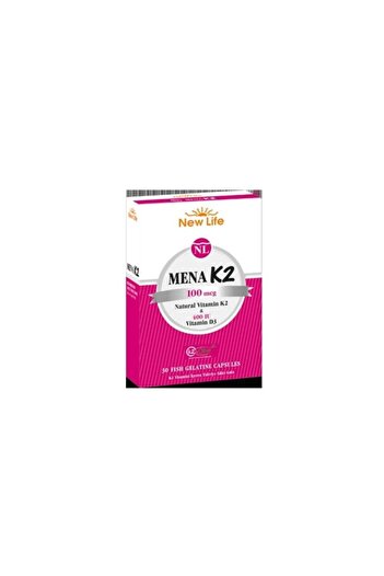 New Life Mena Vitamin K2 + D3 30 Capsule - NON-AROMATED