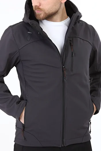 GHASSY CO. Men's Water and Windproof Softshell Sports Jacket with Fleece Inside