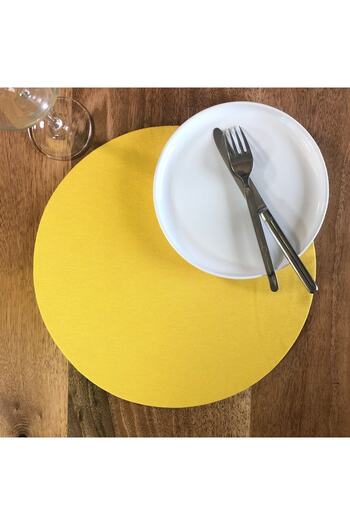 desen izmir Placemat, yellow plate