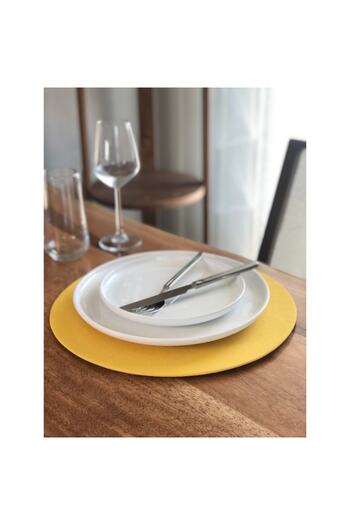 desen izmir Placemat, yellow plate