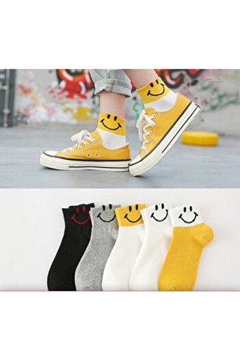 WORTHY SOCKS Комплект от 5 дамски многоцветни памучни чорапи за колежански тенис