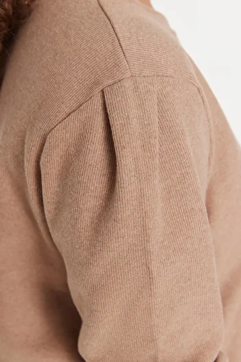Trendyol Curve Stone Crew Neck Thessaloniki Thin Knitted Sweatshirt TBBAW23AO00069