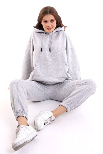 Winmoda34 Boyfriend Oversize Tracksuit Set Hooded